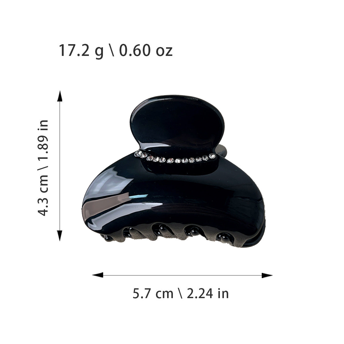 Mini Simple Rhinestone Acetate Hair Claw MK2PPM6W6HCP342