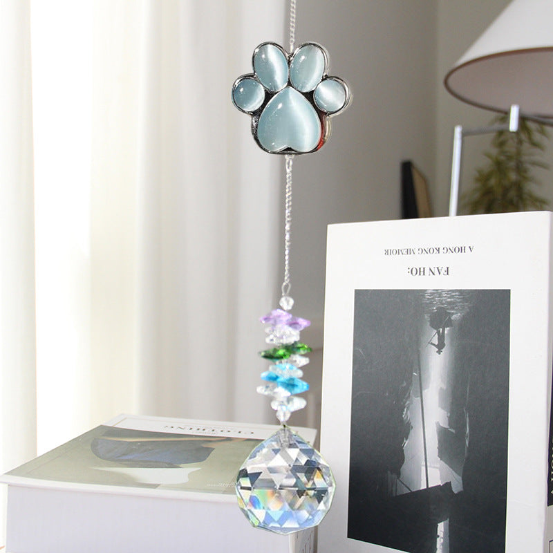 Creative Dog Claw Crystal Ball Hanging Suncatchers MK2CZAS6H7HLS69