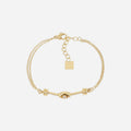 Trendy Gold Plated Zirconia Chain Bracelet 6W6JBR331