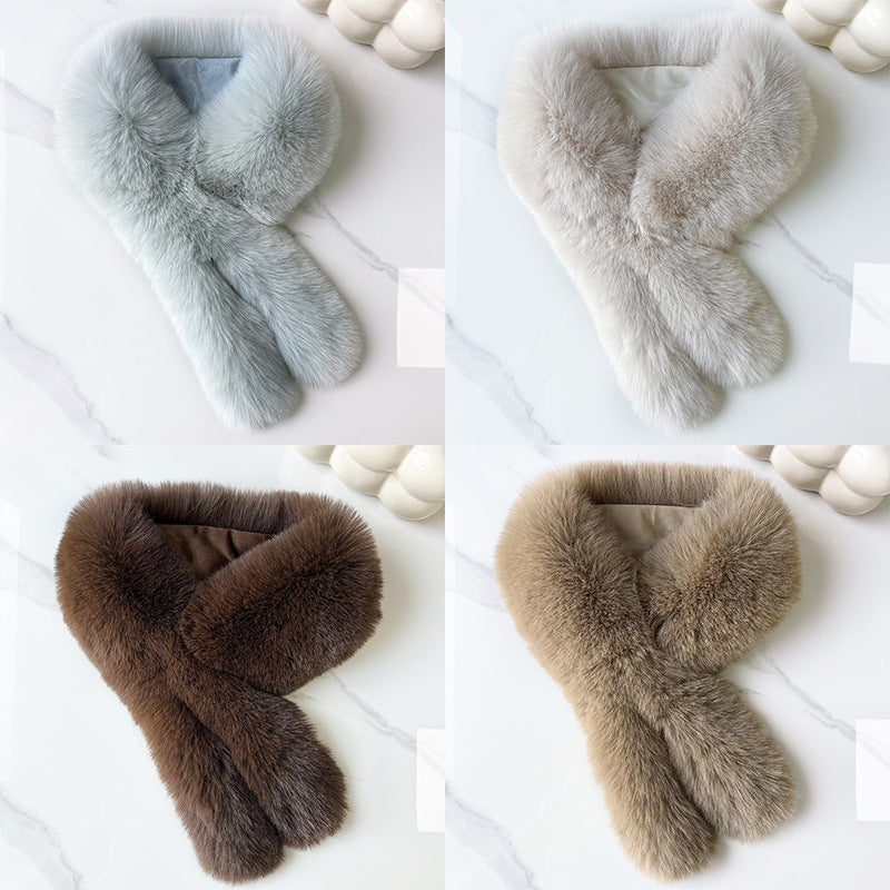Faux Fur Collar Scarf - DippedShop Wholesale - #6163