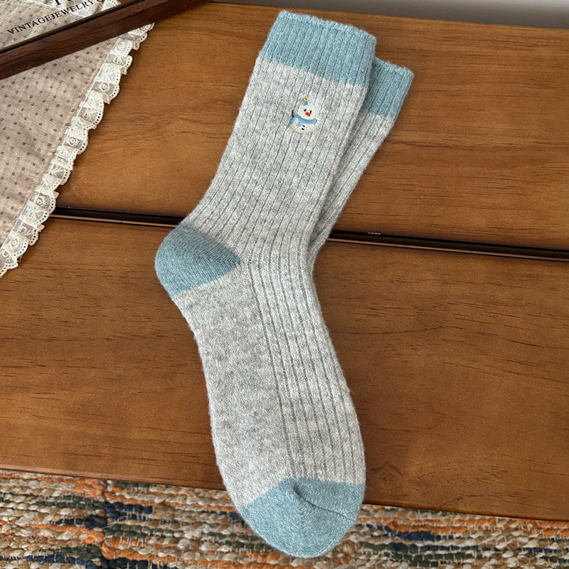 Cute Cartoon Pattern Thicken Warm Crew Socks 6W8FSO542
