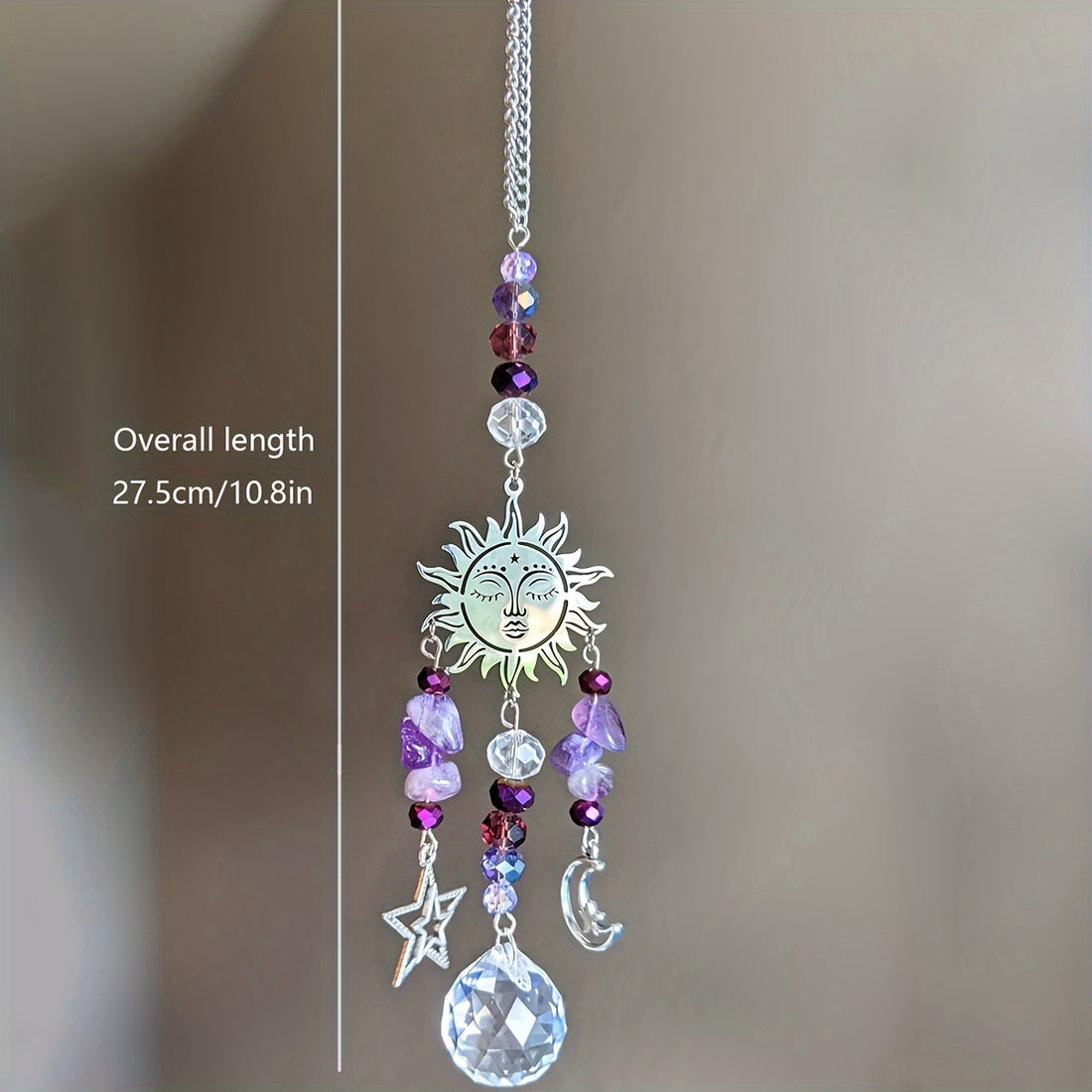 Celestial Moon Crystal Suncatcher - DippedShop Wholesale - #1555