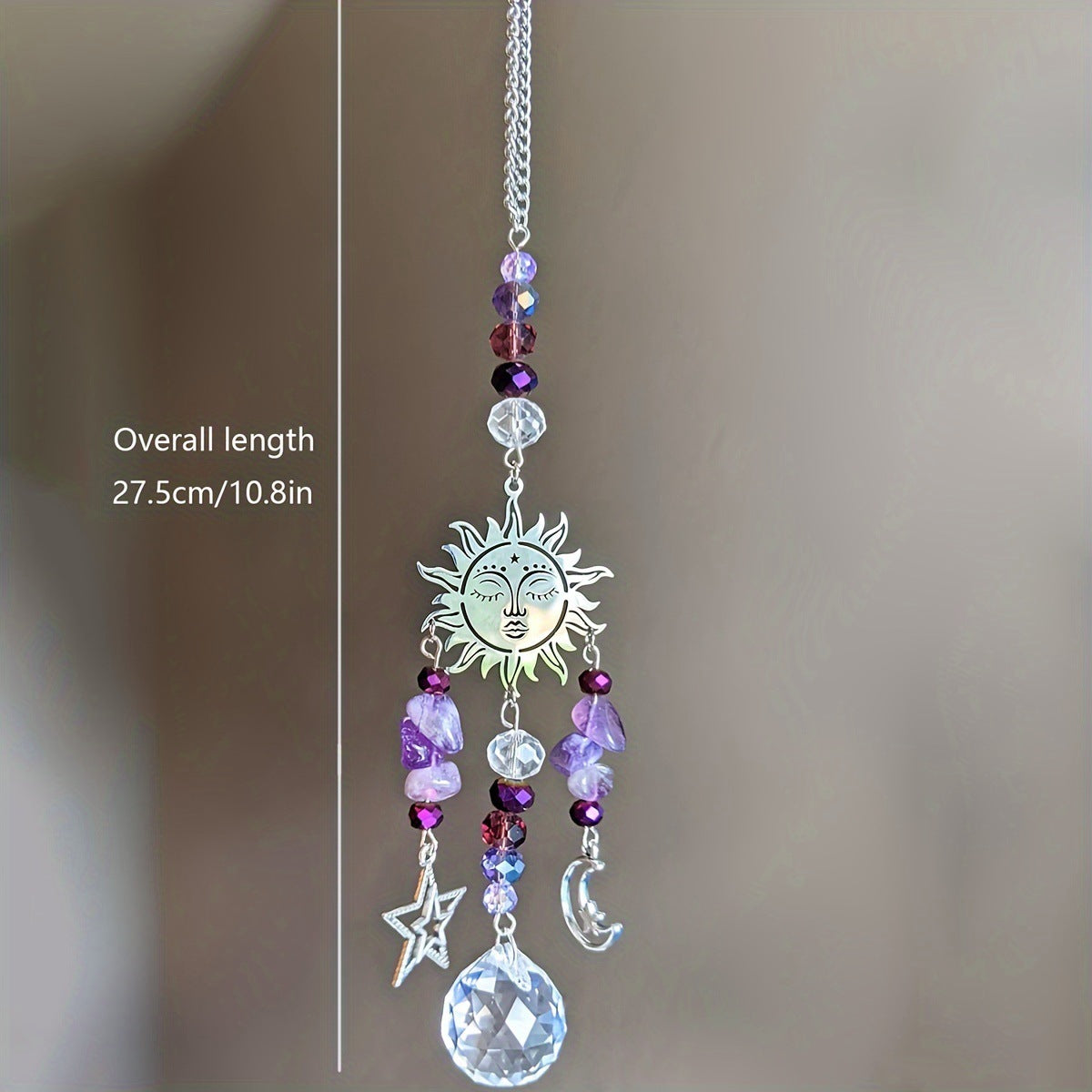 Celestial Moon Crystal Suncatcher - DippedShop Wholesale - #4323