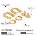 Gold Plated Rhinestone Hoops - DippedShop Wholesale - #2707