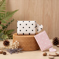 Minimalist Polka Dots Heart Charm Trifold Wallet 6S10BWB97