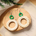 Boho Rattan Dangle Earrings - DippedShop Wholesale - #1363