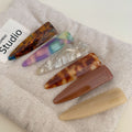 Retro Amber Acetate Duckbill Hair Clips 6W6HCP1243