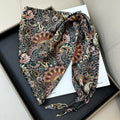 Chic Cashew Print Triangle Silk Scarf 6W6NSI242