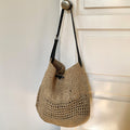 Straw Woven Hobo Bag - DippedShop Wholesale - #7427