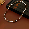 Vintage Gold Plated Tiger Eye’s Stones Necklace 6W6JNC959