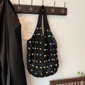 Trendy Knit Colorful Beads Large Capacity Shoulder Bag 6W10BBG1763