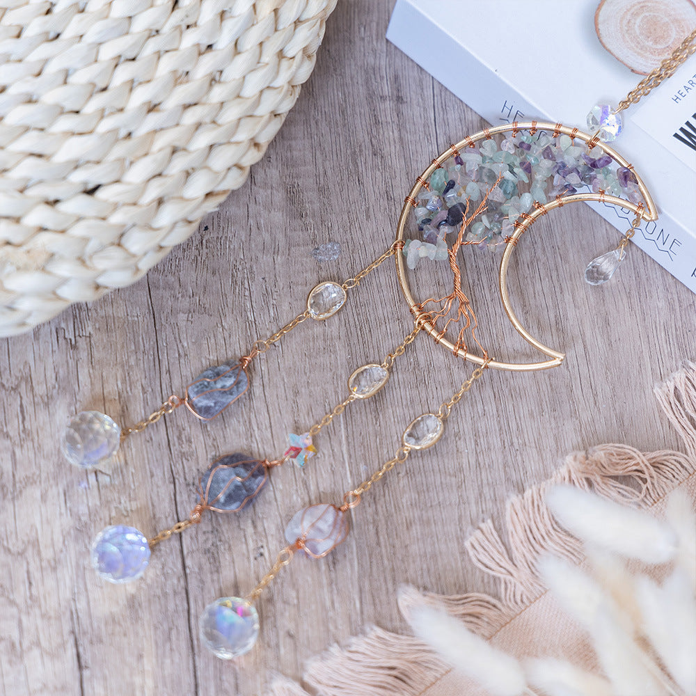 Crystal Moon Suncatcher - DippedShop Wholesale - #9075