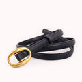 Vintage Oval Buckle Jeans Belt Leather Belt 6W6JBT155