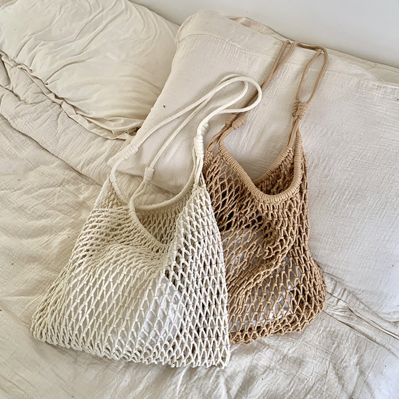 Crochet Mesh Shoulder Bag - DippedShop Wholesale - #9395
