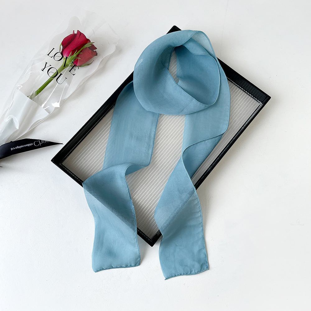 Elegant Thin Ribbon Scarf - DippedShop Wholesale - #7475