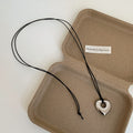 Minimalist Hollow Heart Pendant Necklace 6W6JNC672