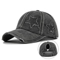 Distressed Star Baseball Cap - DippedShop Wholesale - #5491