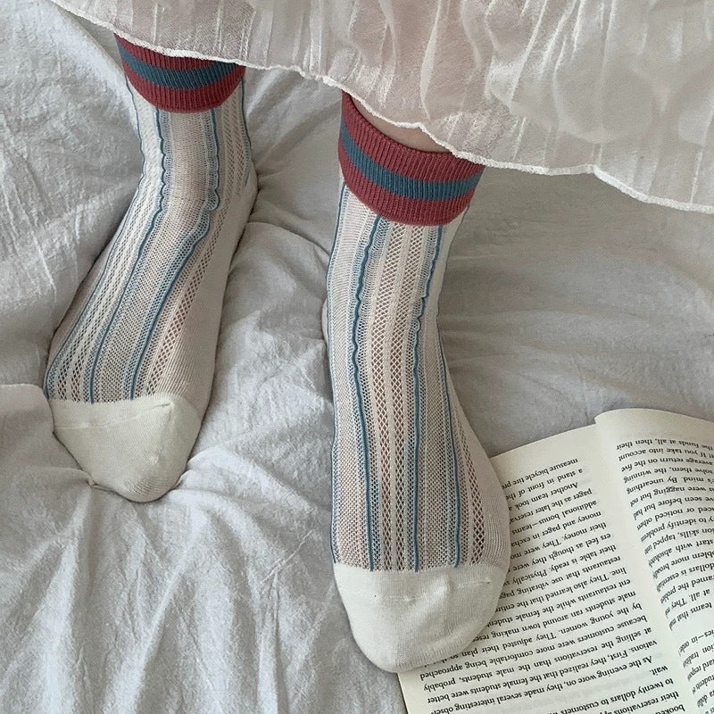 Striped Color Block Socks - DippedShop Wholesale - #0291