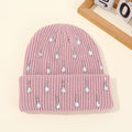 Rhinestone Cuffed Knit Beanie - DippedShop Wholesale - #7523