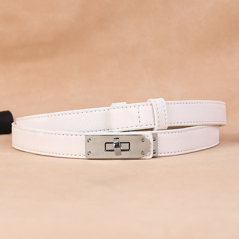 Elegant Skinny Dress Belt Leather Waist Belt 6W6JBT157