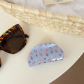 Flower Print Hair Claws - DippedShop Wholesale - #3779