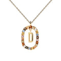 Colorful CZ Letter Pendant - DippedShop Wholesale - #6387