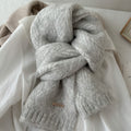Minimalist Solid Color Knit Wool Scarf 6W6NSW303