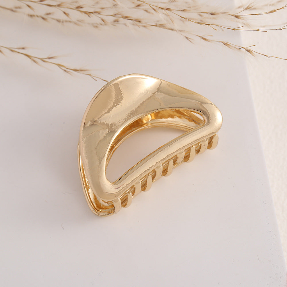 Simple Geometric Gold Plated Mini Hair Claw MK2MBEP6W6HCP380