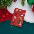 Christmas Tree Santa Claus Tassel Asymmetrical Dangle Earrings 6W6JER688