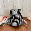 Minimalist Color Block Striped Flap Backpack 6S10BBG1430