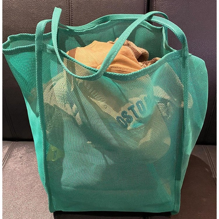 Solid Color Transparent Mesh Storage Bag 8BW6BOB79L