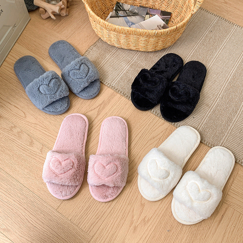 Fuzzy Plush Indoor Slippers - DippedShop Wholesale - #8147