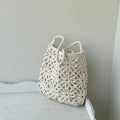 Hollow Flower Woven Bag - DippedShop Wholesale - #7971