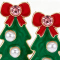 Rhinestone Christmas Tree Earrings - DippedShop Wholesale - #8771
