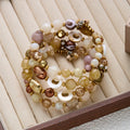 Boho Style Multi Layer Crystal Beaded Chain Bracelets 6W6JBR628