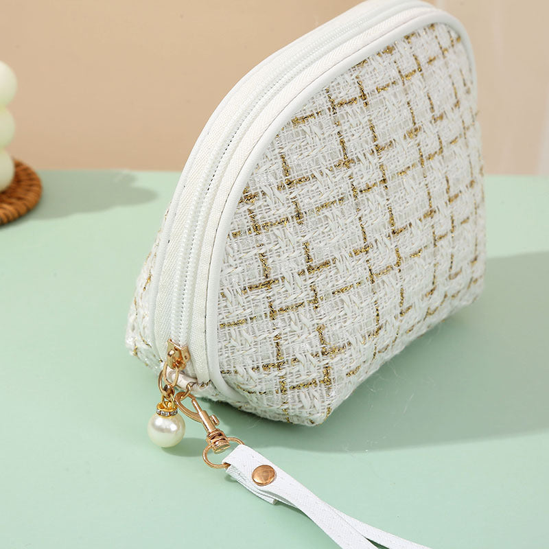 Tweed Cosmetic Bag - DippedShop Wholesale - #6371