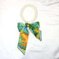 Elegant Floral Print Pearl Scarf Skinny Heanband MK2BW6W6HBD121