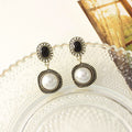 French Style Enamel Gold Plated Stud Earrings 6W6JER760
