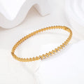 Elegant Gold Plated Spikelet Rhinestones Bracelets 6W6JBR486