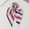 Fashion Star Striped Print Bowknot Hair Tie 8BK6HSR19T