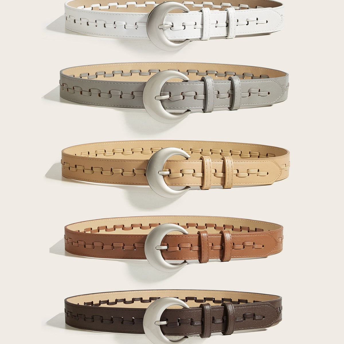 Fashion Hollow Out Wovven PU Leather Belt 6W6JBT225