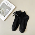 Lace Ruffle Bow Ankle Socks - DippedShop Wholesale - #4291