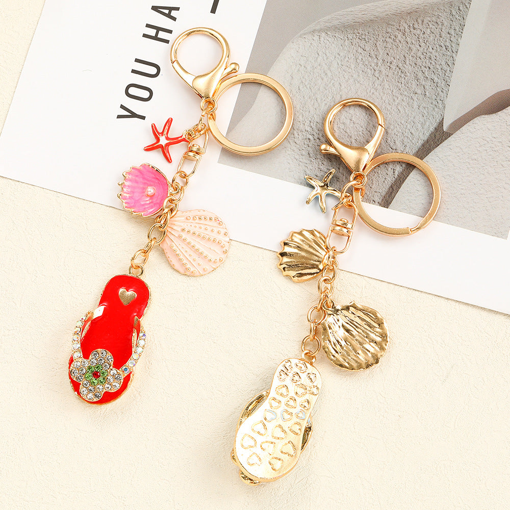 Slipper Shell Pendant Bag Charm - DippedShop Wholesale - #3571