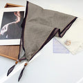 Vintage Flower Print Beaded Triangle Scarf MK2BW6W6NSI01