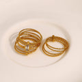 Vintage Gold Plated Multi-Layer Statement Ring 8ZA6JRG147L