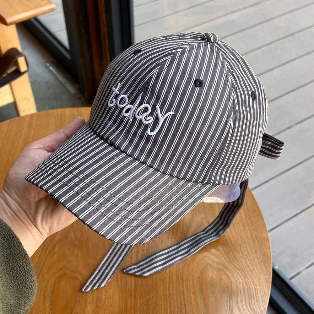 Striped Bowknot Baseball Cap - DippedShop Wholesale - #0947