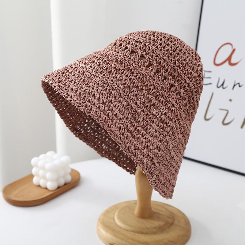 Straw Hollow Bucket Hat - DippedShop Wholesale - #3731