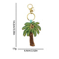 Stylish Handmade Beads Coconut Tree Pendant Keychain 6W10BBC808