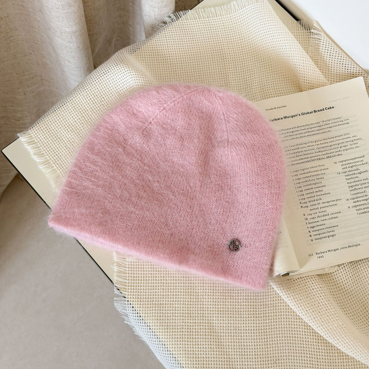 Slouchy Solid Color Warm Knit Beanie Hat 6W6HAT659