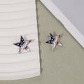 Minimalist USA Flag Rhinestones Star Stud Earring 8ZA6JER192L